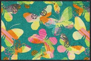 Salonloewe Fußmatte » Fußmatte Lovely Butterflies turquoise 050x075 cm«, , Rechteckig, Höhe 7 mm