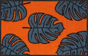 Salonloewe Fußmatte » Fußmatte Monstera allover orange 045x070 cm«, , Rechteckig, Höhe 7 mm