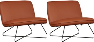 ShopX Leren fauteuil smile 80, bruin leer, bruine stoel