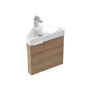 POSSEIK Waschbecken mit Unterschrank DELTA eiche 53,0 x 35,0 x 56,0 cm