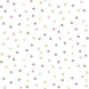 Noordwand Behang Mondo Baby Confetti Dots Roze/wit/bruin