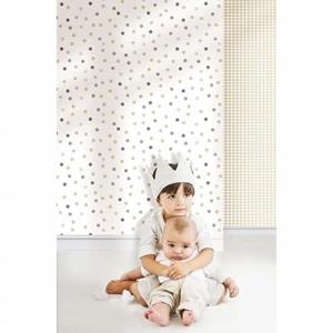 Noordwand Fototapete »Tapete Mondo baby Confetti Dots Weiß, Grau und Beige«, (1 St)