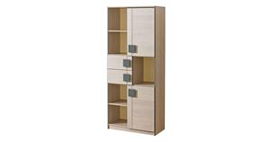 Stauraumschrank Regalschrank Gami 80x40x187cm 2-türig Farbe wählbar braun