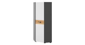 Eckschrank Kleiderschrank Carina 73cm 1-türig weiß