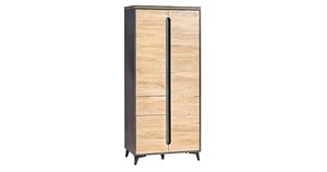 Kleiderschrank Drehtürenschrank Gapi 90cm 3-türig Farbe wählbar braun