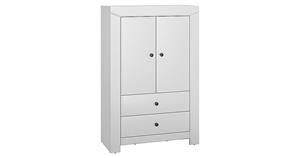 Stauraumschrank Terni Mehrzweckschrank 91,5x42x139 cm 2-türig mit 2 Schubladen grau