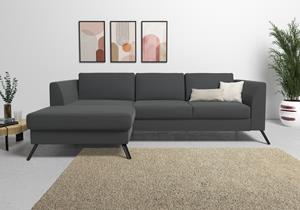 Sit&More Ecksofa, inklusive Sitztiefenverstellung, wahlweise mit Bettfunktion, 15cm hoch