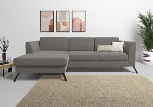 Sit&More Ecksofa, inklusive Sitztiefenverstellung, wahlweise mit Bettfunktion, 15cm hoch