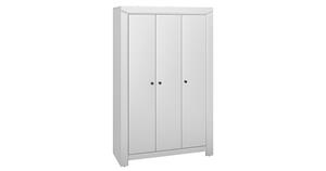 Kleiderschrank Terni Drehtürenschrank 127x51,5x200,5cm 3-türig grau