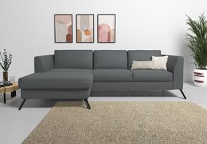 Sit&More Ecksofa, inklusive Sitztiefenverstellung, wahlweise mit Bettfunktion, 15cm hoch