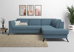 sit&more Ecksofa "Olsen", inklusive Sitztiefenverstellung, wahlweise mit Bettfunktion, 15cm hoch