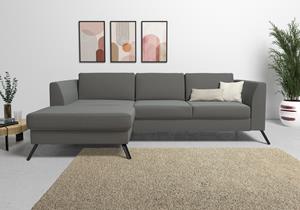 Sit&More Ecksofa, inklusive Sitztiefenverstellung, wahlweise mit Bettfunktion, 15cm hoch