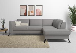 Sit&More Ecksofa, inklusive Sitztiefenverstellung, wahlweise mit Bettfunktion, 15cm hoch