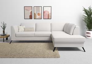 sit&more Ecksofa "Olsen", inklusive Sitztiefenverstellung, wahlweise mit Bettfunktion, 15cm hoch