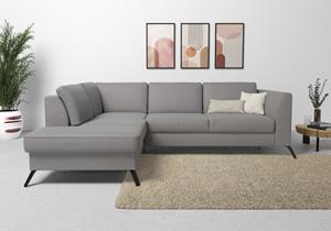 Sit&More Ecksofa, inklusive Sitztiefenverstellung, wahlweise mit Bettfunktion, 15cm hoch