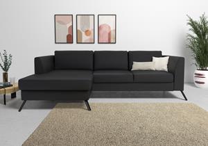 Sit&More Ecksofa, inklusive Sitztiefenverstellung, wahlweise mit Bettfunktion, 15cm hoch