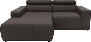 Domo Collection Ecksofa Brandon, Mit Kopfteilverstellung, auch in Leder