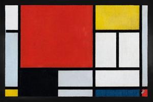 1art1 Fußmatte »Piet Mondrian - Komposition Mit Großer Roter Fläche, 1921«, , Höhe 5 mm