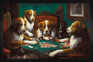1art1 Fußmatte »Cassius M. Coolidge - Poker Game 1894«, , Höhe 5 mm