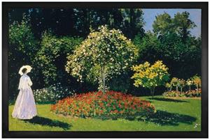 1art1 Fußmatte »Claude Monet - Dame im Garten, 1867«, , Höhe 5 mm