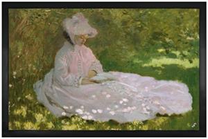 1art1 Fußmatte »Claude Monet - Frühling, Lesende Frau, 1872«, , Höhe 5 mm