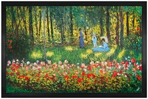 1art1 Fußmatte »Claude Monet - Im Garten, Die Familie des Künstlers, 1875«, , Höhe 5 mm