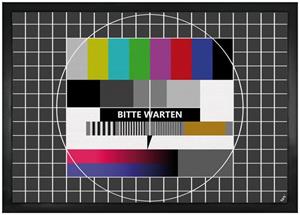 1art1 Fußmatte »Spaß - TV Testbild Bitte Warten Retro«, , Höhe 5 mm