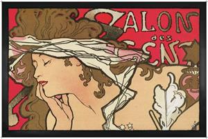 1art1 Fußmatte »Alphonse Mucha - Salon Des Cent, Paris 1896«, , Höhe 5 mm