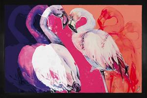 1art1 Fußmatte »Flamingos - Flamingo Love«, , Höhe 5 mm