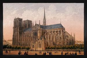 1art1 Fußmatte »Paris - Notre Dame De Paris 1870-1879, Charles Rivière«, , Höhe 5 mm