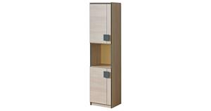 Stauraumschrank Wäscheschrank Gami 45x40x187cm 2-türig braun