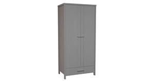 Kleiderschrank Drehtürenschrank Lauro 90x55x190cm 2-türig grau