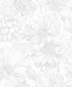 Art for the home Vliestapete »Soft Blush Dahlia«, (1 St), Grau - 53x10m