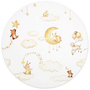 K&L WALL ART Fototapete »Fototapete Baby Kinderzimmer Waldtiere Fuchs Hase gute Nacht Vliestapete«, große Kinder Motivtapete