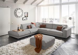 Places Of Style Ecksofa Nizza, incl. 3 Flatterkissen, wahlweise mit Flecken-Schutz-Bezug Easy care