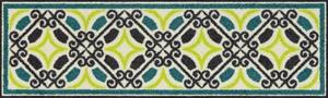 Salonloewe Fußmatte » BOGART GREEN-AQUA Fußmatte Wohnmatte 30 x 100 cm«, , Rechteckig, Höhe 7 mm, In- und Outdoor, waschbar bei 40° Grad in der Waschmaschine 