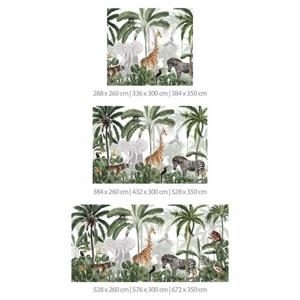 K&L WALL ART Fototapete »Fototapete Baby Kinderzimmer Dschungel Tiere Elefant Giraffe Vliestapete«, große XXL Motivtapete
