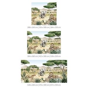 K&L WALL ART Fototapete »Fototapete Baby Kinderzimmer Safari Zoo Dschungel Tiere Natur Vliestapete«, große XXL Motivtapete
