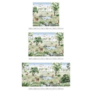 K&L WALL ART Fototapete »Fototapete Baby Kinderzimmer Vliestapete Waldtiere Reh Hirsch Natur Wald«, große XXL Motivtapete