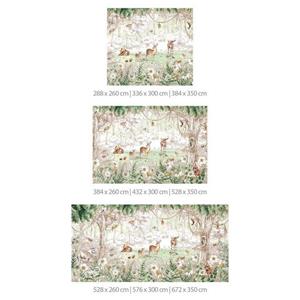 K&L WALL ART Fototapete »Fototapete Baby Kinderzimmer Waldtiere Freunde Bär Hirsch Vliestapete«, große XXL Motivtapete