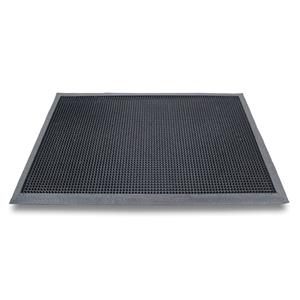 Sorx Rubberen antislip deurmatten/schoonloopmatten zwart 60 x 100 cm rechthoekig -