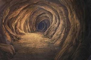 Papermoon Fototapete »Steinhöhle«, Vliestapete, hochwertiger Digitaldruck, inklusive Kleister