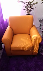 ShopX Leren fauteuil perfection 270 oranje, oranje leer, oranje stoel