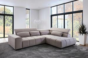 Exxpo - Sofa Fashion Ecksofa, mit 3 verstellbaren Kopfstützen, wahlweise mit Bettfunktion und Kissen