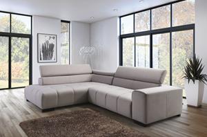 Exxpo - Sofa Fashion Ecksofa, mit 3 verstellbaren Kopfstützen, wahlweise mit Bettfunktion und Kissen