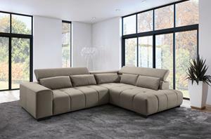 Exxpo - Sofa Fashion Ecksofa, mit 3 verstellbaren Kopfstützen, wahlweise mit Bettfunktion und Kissen