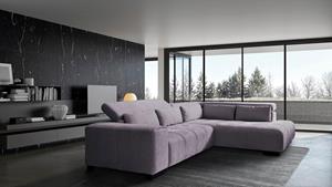 Exxpo - Sofa Fashion Ecksofa, mit 3 verstellbaren Kopfstützen, wahlweise mit Bettfunktion und Kissen