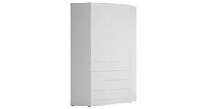 Eckschrank Kleiderschrank Albi 101x101x193cm 2-türig grifflos weiß