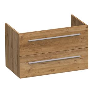 Saniclass EX WastafelOnderkast - 80x46x50cm - 2 softclose lades - zonder greep - 1 sifonuitsparing - MFC - old castle 1315