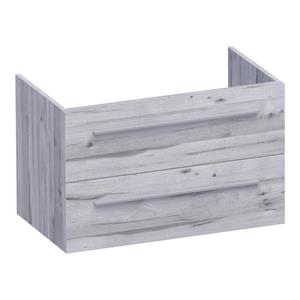 Saniclass EX WastafelOnderkast - 80x46x50cm - 2 softclose lades - zonder greep - 1 sifonuitsparing - MFC - Birch OK-EX80BR